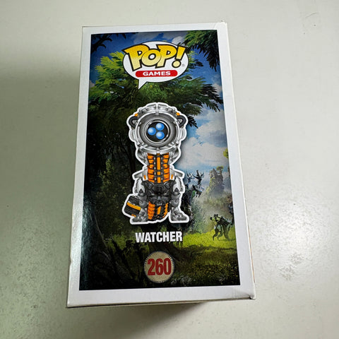 BOX FLAWS VIEW PHOTOS Watcher GLOW - Horizon Zero Dawn Funko Pop 260 Vinyl Figure (11.4 Cm L × 8.9 Cm W × 15.9 Cm H)