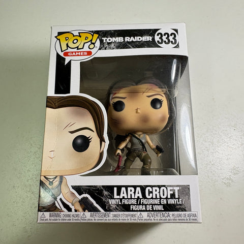 BOX FLAWS VIEW PHOTOS Lara Croft - Tomb Raider Funko Pop 333 Vinyl Figure (11.4 Cm L × 8.9 Cm W × 15.9 Cm H)