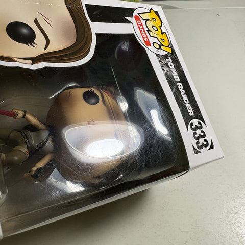 BOX FLAWS VIEW PHOTOS Lara Croft - Tomb Raider Funko Pop 333 Vinyl Figure (11.4 Cm L × 8.9 Cm W × 15.9 Cm H)