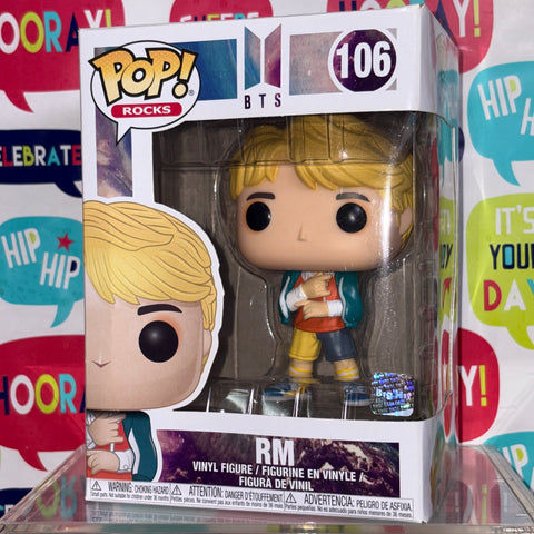 BOX FLAWS VIEW PHOTOS BTS - RM Funko Pop Rocks 106 Vinyl Figure Collectible