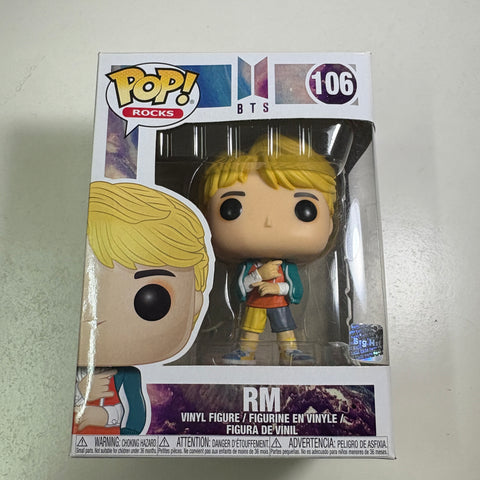 BOX FLAWS VIEW PHOTOS BTS - RM Funko Pop Rocks 106 Vinyl Figure Collectible