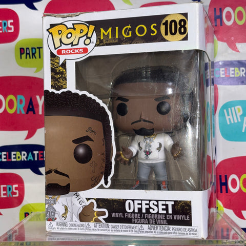 SEVERE BOX DAMAGE VIEW PHOTOS Offset - Migos Funko Pop 108 Vinyl Figure (11.4 Cm L × 8.9 Cm W × 15.9 Cm H)