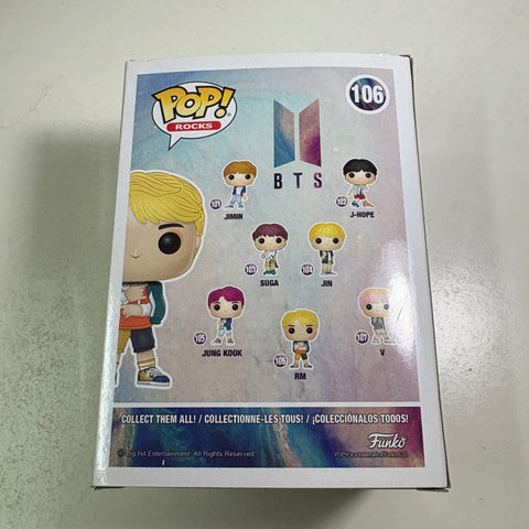BOX FLAWS VIEW PHOTOS BTS - RM Funko Pop Rocks 106 Vinyl Figure Collectible