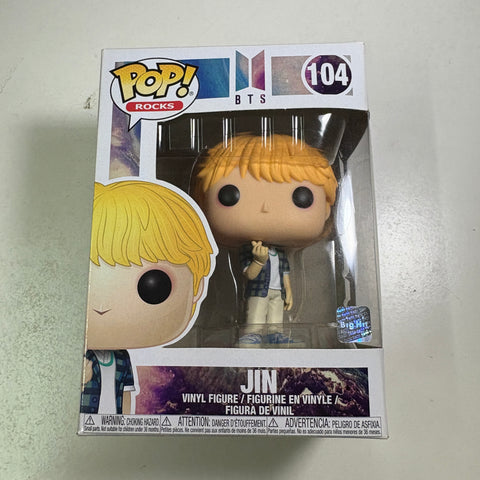 BOX FLAWS VIEW PHOTOS BTS - Jin Funko Pop Rocks 104 Vinyl Figure Collectible