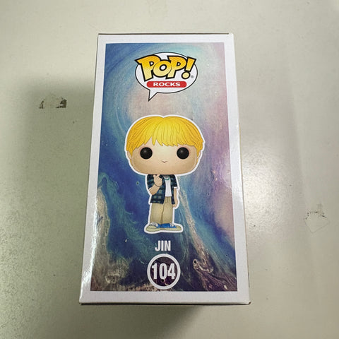 BOX FLAWS VIEW PHOTOS BTS - Jin Funko Pop Rocks 104 Vinyl Figure Collectible