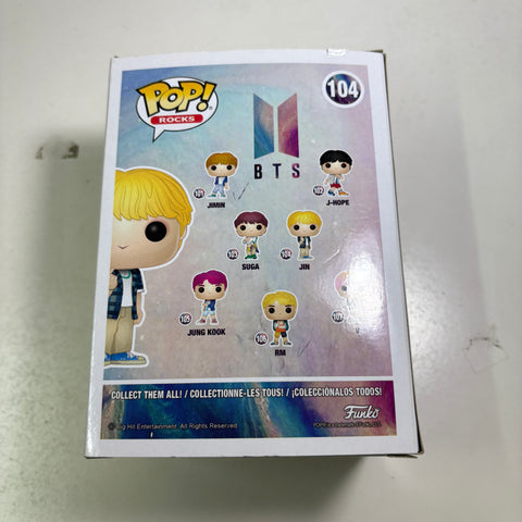 BOX FLAWS VIEW PHOTOS BTS - Jin Funko Pop Rocks 104 Vinyl Figure Collectible
