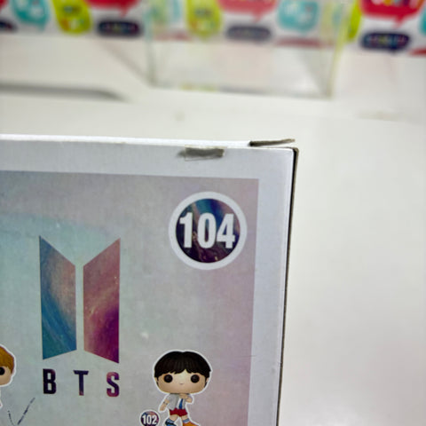 BOX FLAWS VIEW PHOTOS BTS - Jin Funko Pop Rocks 104 Vinyl Figure Collectible