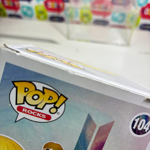 BOX FLAWS VIEW PHOTOS BTS - Jin Funko Pop Rocks 104 Vinyl Figure Collectible