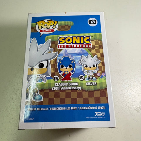 BOX FLAWS VIEW PHOTOS Silver - Sonic The Hedgehog Funko Pop 633 Vinyl Figure (11.4 Cm L × 8.9 Cm W × 15.9 Cm H)