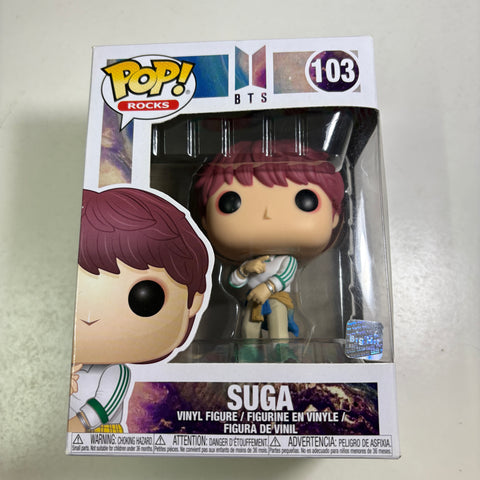 BOX FLAWS VIEW PHOTOS BTS - Suga Funko Pop Rocks 103 Vinyl Figure Collectible