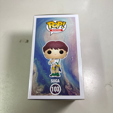 BOX FLAWS VIEW PHOTOS BTS - Suga Funko Pop Rocks 103 Vinyl Figure Collectible