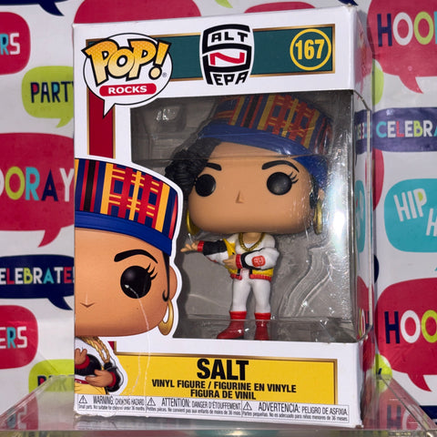 BOX FLAWS VIEW PHOTOS Salt - Salt N Pepa Funko Pop 167 Vinyl Figure (11.4 Cm L × 8.9 Cm W × 15.9 Cm H)