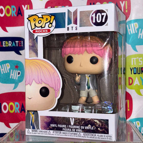 BOX FLAWS VIEW PHOTOS BTS - V Funko Pop Rocks 107 Vinyl Figure Collectible