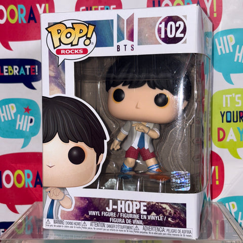 BOX FLAWS VIEW PHOTOS BTS - J-Hope Funko Pop Rocks 102 Vinyl Figure Collectible