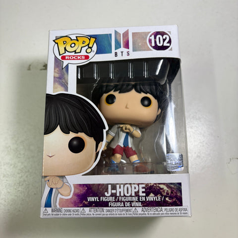 BOX FLAWS VIEW PHOTOS BTS - J-Hope Funko Pop Rocks 102 Vinyl Figure Collectible