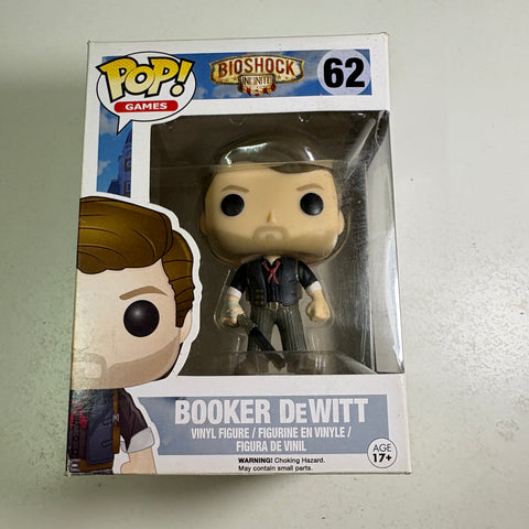 BOX FLAWS VIEW PHOTOS Booker Dewitt - Bioshock Funko Pop 62 Vinyl Figure (11.4 Cm L × 8.9 Cm W × 15.9 Cm H)