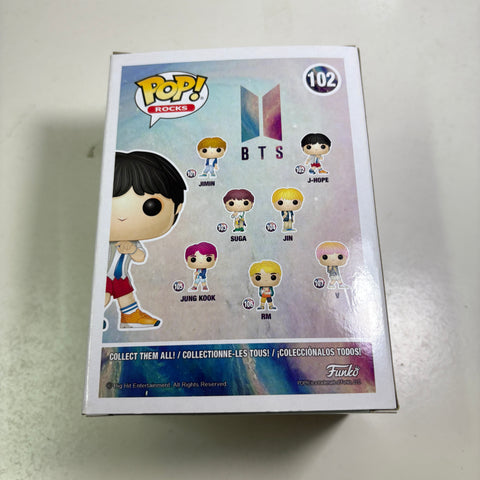 BOX FLAWS VIEW PHOTOS BTS - J-Hope Funko Pop Rocks 102 Vinyl Figure Collectible