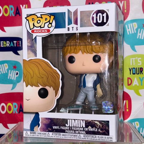 BOX FLAWS VIEW PHOTOS BTS - Jimin Funko Pop Rocks 101 Vinyl Figure Collectible