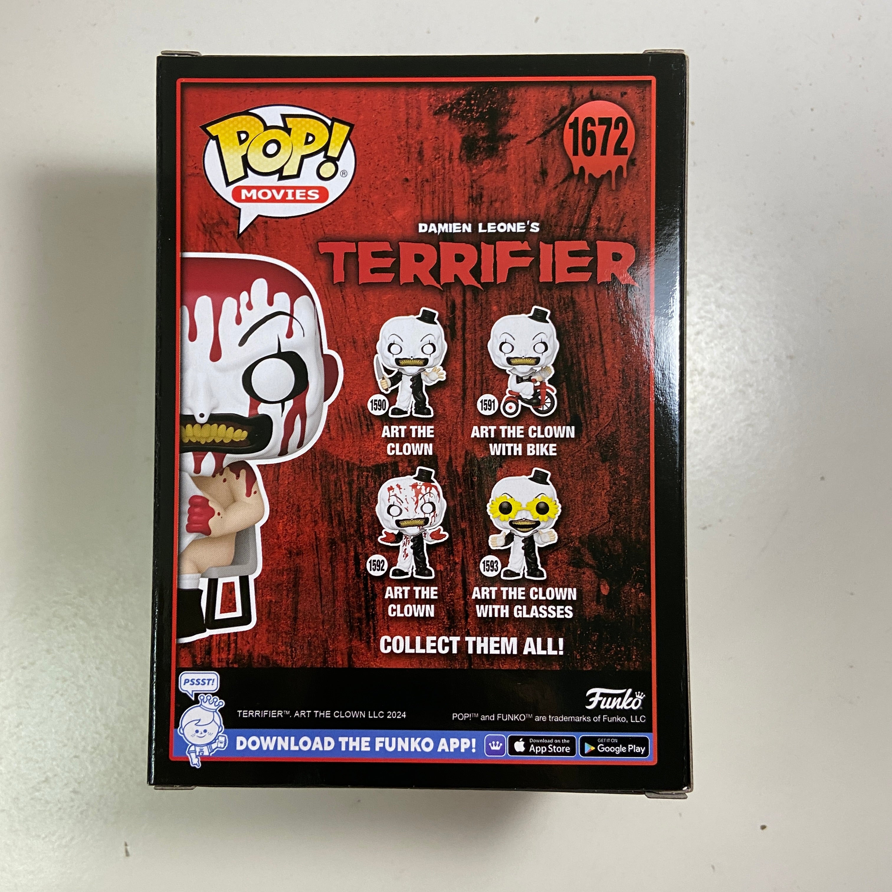 The Terrifier - Art The Clown Funko Pop 1672 Hot Topic Scare Fair Excl ...