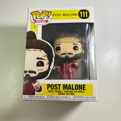 BOX FLAWS VIEW PHOTOS Post Malone - Funko Pop 111 Vinyl Figure (11.4 Cm L × 8.9 Cm W × 15.9 Cm H)