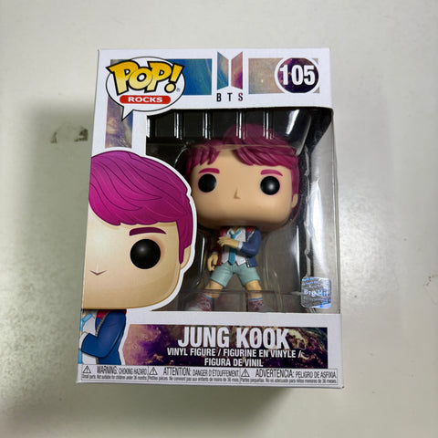 BOX FLAWS VIEW PHOTOS BTS - Jung Kook Funko Pop Rocks 105 Vinyl Figure Collectible