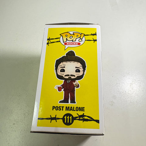 BOX FLAWS VIEW PHOTOS Post Malone - Funko Pop 111 Vinyl Figure (11.4 Cm L × 8.9 Cm W × 15.9 Cm H)