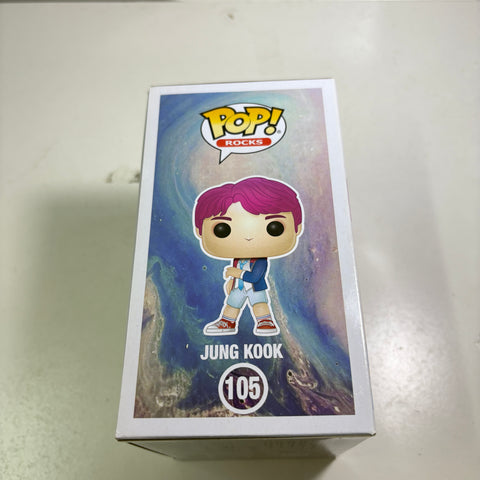 BOX FLAWS VIEW PHOTOS BTS - Jung Kook Funko Pop Rocks 105 Vinyl Figure Collectible