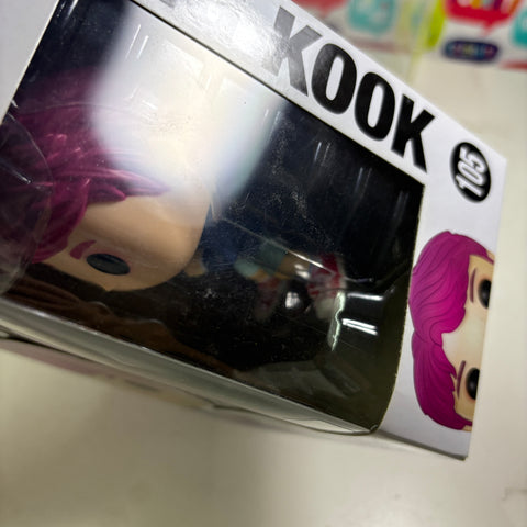 BOX FLAWS VIEW PHOTOS BTS - Jung Kook Funko Pop Rocks 105 Vinyl Figure Collectible