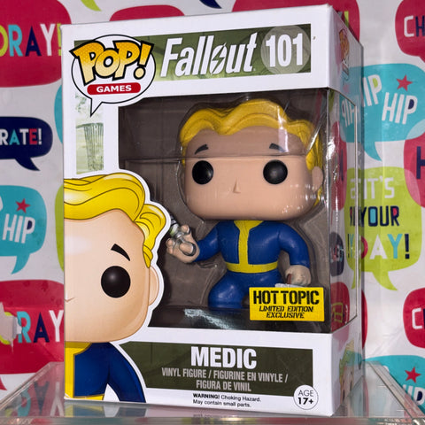 BOX FLAWS VIEW PHOTOS Medic - Fallout Funko Pop 101 Vinyl Figure Exclusive (11.4 Cm L × 8.9 Cm W × 15.9 Cm H)