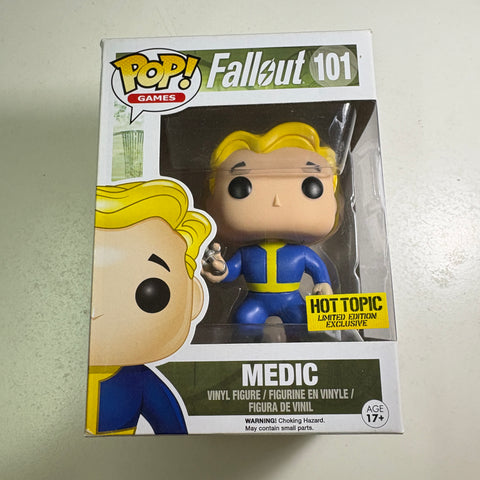 BOX FLAWS VIEW PHOTOS Medic - Fallout Funko Pop 101 Vinyl Figure Exclusive (11.4 Cm L × 8.9 Cm W × 15.9 Cm H)