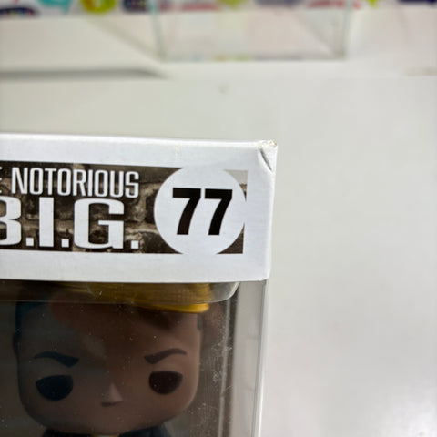 BOX DAMAGE VIEW PHOTOS NOTORIOUS B.I.G. with Crown - Funko Pop Rocks 77