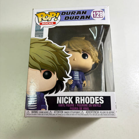 BOX FLAWS VIEW PHOTOS Nick Rhodes - Duran Duran Funko Pop 129 Vinyl Figure (11.4 Cm L × 8.9 Cm W × 15.9 Cm H)