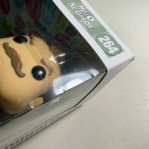 BOX FLAWS VEW PHOTOS The Neighbour with Glue - Hello Neighbour Funko Pop 264 (11.4 Cm L × 8.9 Cm W × 15.9 Cm H)