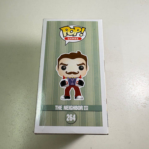 BOX FLAWS VEW PHOTOS The Neighbour with Glue - Hello Neighbour Funko Pop 264 (11.4 Cm L × 8.9 Cm W × 15.9 Cm H)