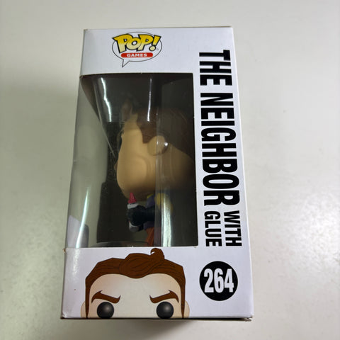 BOX FLAWS VEW PHOTOS The Neighbour with Glue - Hello Neighbour Funko Pop 264 (11.4 Cm L × 8.9 Cm W × 15.9 Cm H)