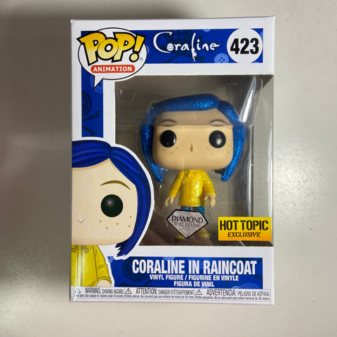 Coraline - Coraline in Raincoat Funko Pop 423 Hot Topic Exclusive Diamond Edition