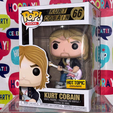 BOX FLAWS VIEW PHOTOS Kurt Cobain - Funko Pop Rocks 66 Vinyl Figure EXCLUSIVE