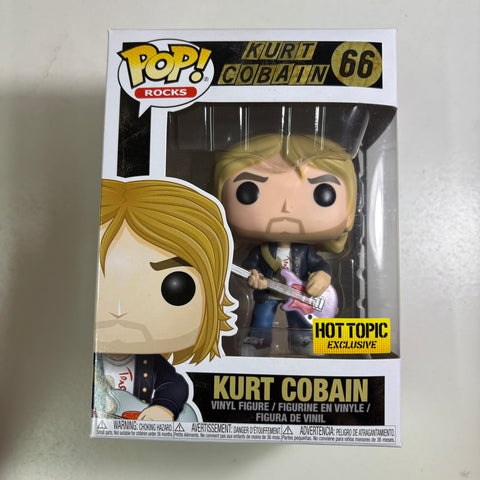 BOX FLAWS VIEW PHOTOS Kurt Cobain - Funko Pop Rocks 66 Vinyl Figure EXCLUSIVE