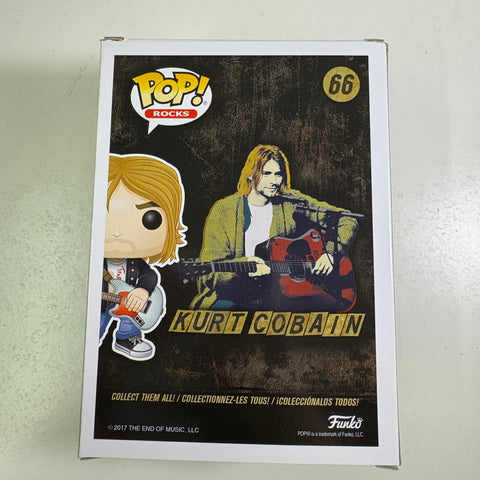 BOX FLAWS VIEW PHOTOS Kurt Cobain - Funko Pop Rocks 66 Vinyl Figure EXCLUSIVE