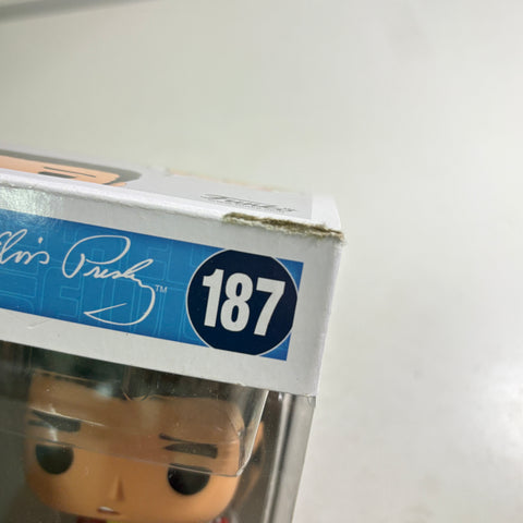 BOX FLAWS VIEW PHOTOS Elvis Blue Hawaii -  Funko Pop 187 Vinyl Figure (11.4 Cm L × 8.9 Cm W × 15.9 Cm H)