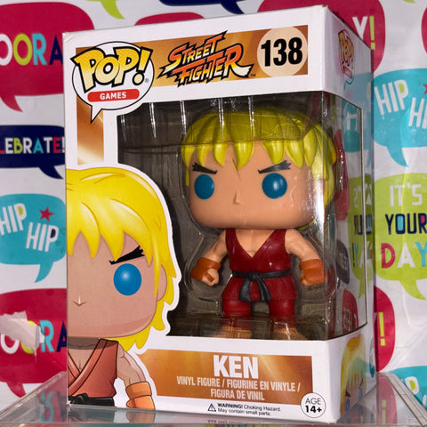 Ken - Street Fighter Funko Pop 138 (11.4 Cm L × 8.9 Cm W × 15.9 Cm H)