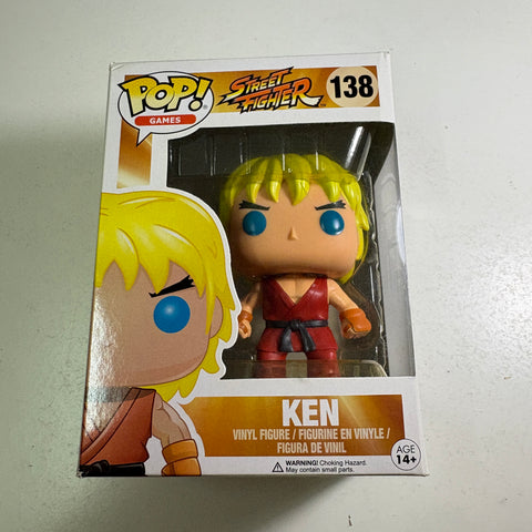 Ken - Street Fighter Funko Pop 138 (11.4 Cm L × 8.9 Cm W × 15.9 Cm H)