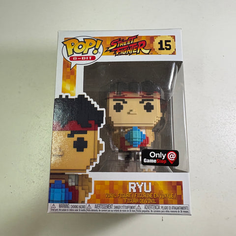 BOX FLAWS VIEW PHOTOS Ryu 8-Bit - Street Fighter Funko Pop 15 (11.4 Cm L × 8.9 Cm W × 15.9 Cm H)