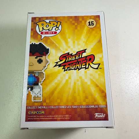 BOX FLAWS VIEW PHOTOS Ryu 8-Bit - Street Fighter Funko Pop 15 (11.4 Cm L × 8.9 Cm W × 15.9 Cm H)