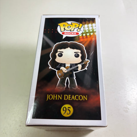 BOX FLAWS VIEW PHOTOS John Deacon - Queen Funko Pop 95 Vinyl Figure (11.4 Cm L × 8.9 Cm W × 15.9 Cm H)