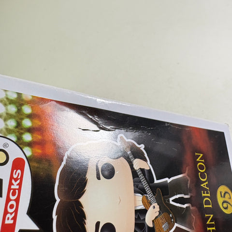 BOX FLAWS VIEW PHOTOS John Deacon - Queen Funko Pop 95 Vinyl Figure (11.4 Cm L × 8.9 Cm W × 15.9 Cm H)