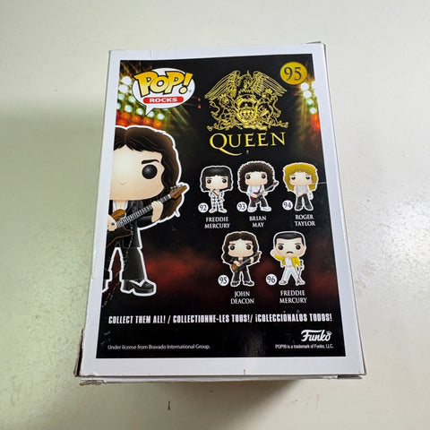 BOX FLAWS VIEW PHOTOS John Deacon - Queen Funko Pop 95 Vinyl Figure (11.4 Cm L × 8.9 Cm W × 15.9 Cm H)