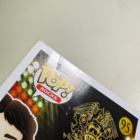 BOX FLAWS VIEW PHOTOS John Deacon - Queen Funko Pop 95 Vinyl Figure (11.4 Cm L × 8.9 Cm W × 15.9 Cm H)