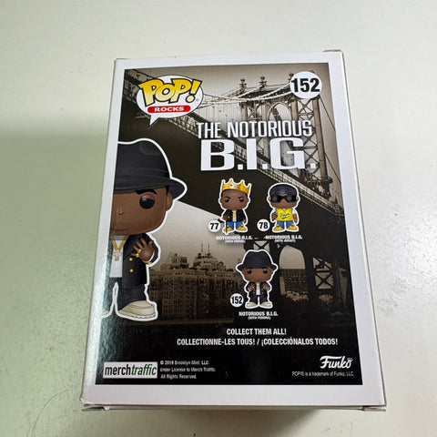 BOX FLAWS VIEW PHOTOS Notorious BIG with Fedora - Funko Pop 152 Vinyl Figure (11.4 Cm L × 8.9 Cm W × 15.9 Cm H)