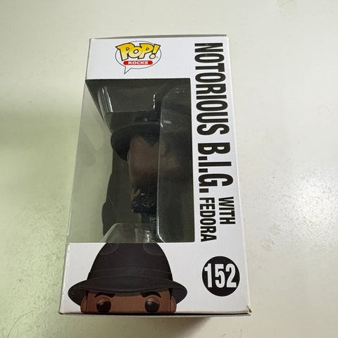 BOX FLAWS VIEW PHOTOS Notorious BIG with Fedora - Funko Pop 152 Vinyl Figure (11.4 Cm L × 8.9 Cm W × 15.9 Cm H)